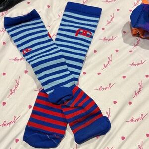 Striped Blue and Red Casual Socks